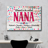 Blessed To Be Nana Premium Canvas