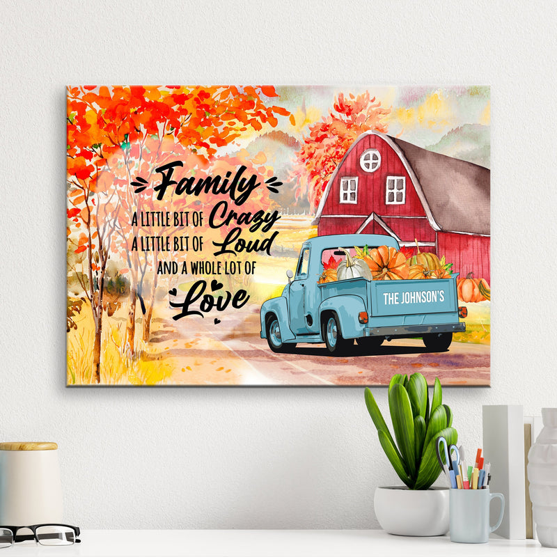 Old Truck Barn Art Saying 2 Premium Canvas