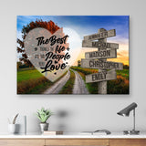 Autumn Country Road Saying 3 Multi-Names Premium Canvas