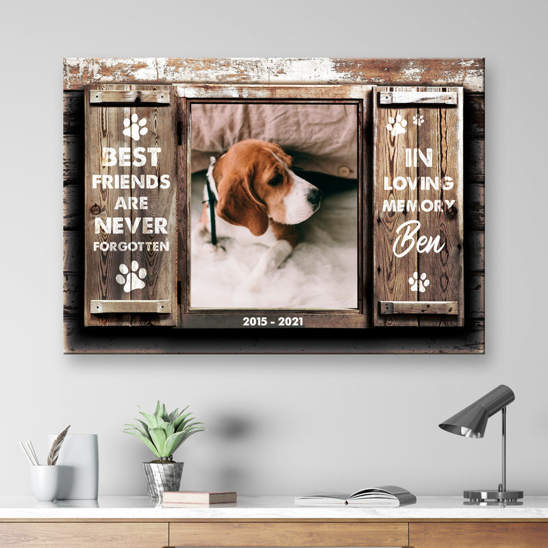 Dog Best Friend Shutters Premium Canvas