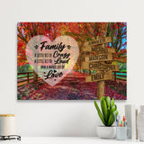 Autumn Red Road Saying 2 Multi-Names Premium Canvas