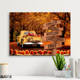 Old Truck Road Multi-Names Premium Canvas