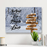 Winter Road 2 Saying 3 Multi-Names Premium Canvas