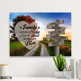 Autumn Country Road Saying 2 Multi-Names Premium Canvas