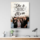 She Is Mom Premium Canvas