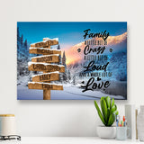 Winter Mountain Saying 2 Multi-Names Premium Canvas