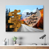 Autumn Mountain Saying 3 Multi-Names Premium Canvas