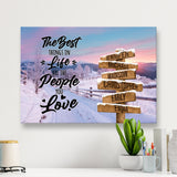 Winter Farm Saying 3 Multi-Names Premium Canvas