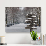 Winter Path Multi-Names Premium Canvas