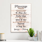 Marriage Prayer Premium Canvas