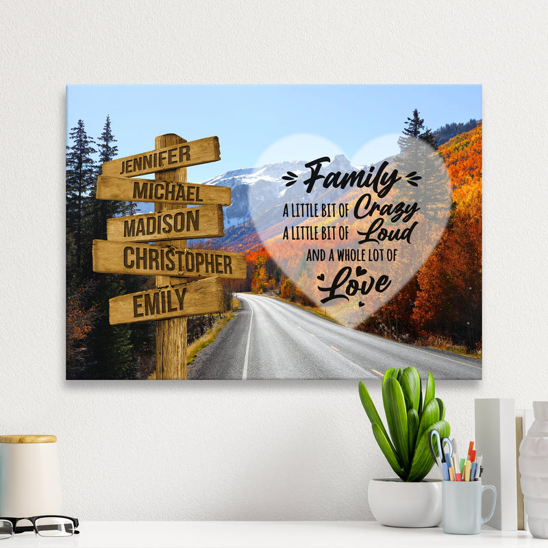 Autumn Mountain Saying 2 Multi-Names Premium Canvas