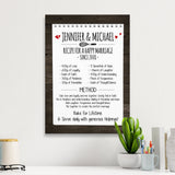 Recipe For Marriage Premium Canvas