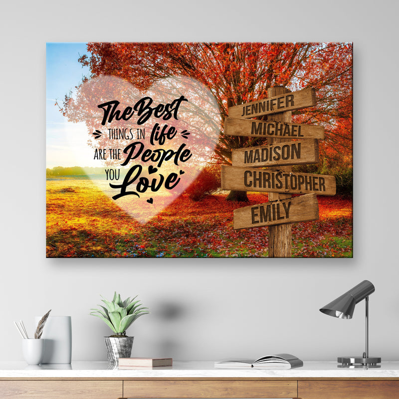 Autumn Big Oak Saying 3 Multi-Names Premium Canvas