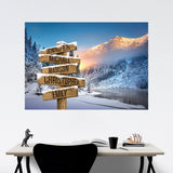 Winter Mountain Multi-Names Poster