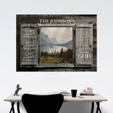 Mountain Range Color Wood Shutters Saying 8 Poster