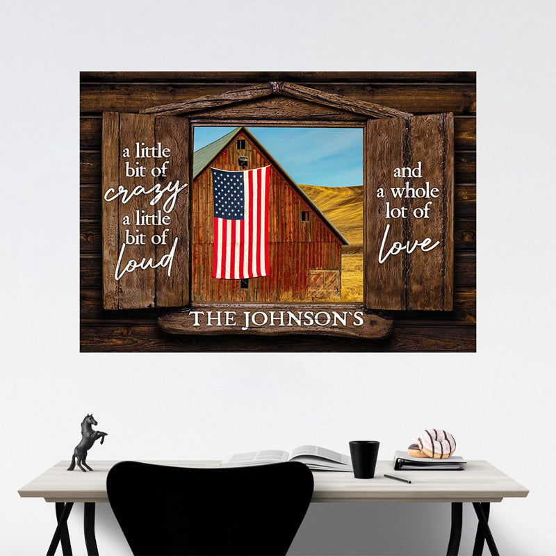 American Barn Color Wood Shutters Saying 2 Poster