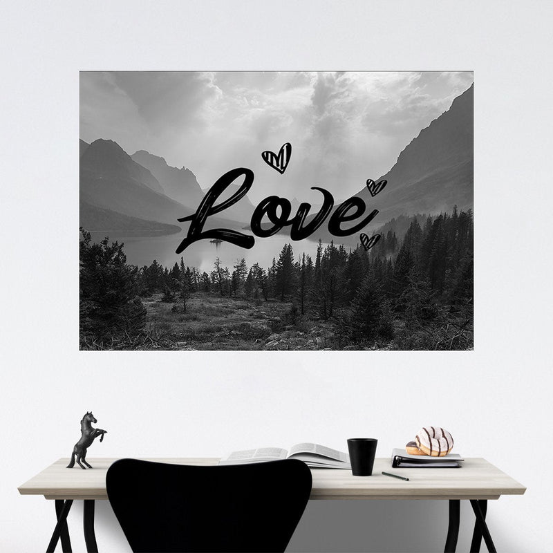 Mountain Range Love Poster