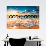 God is Good - Ocean Sunset Poster