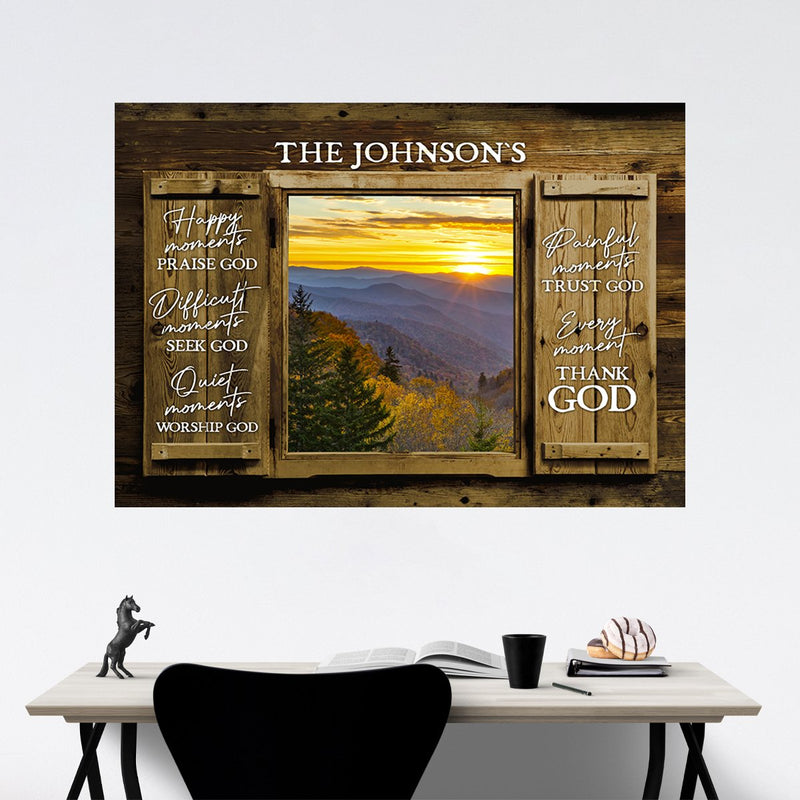 Smoky Mountain Color Wood Shutters Saying 8 Poster