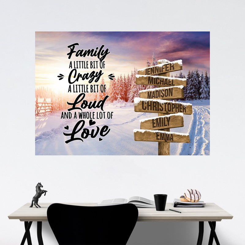 Winter Tree Path Saying 2 Multi-Names Poster