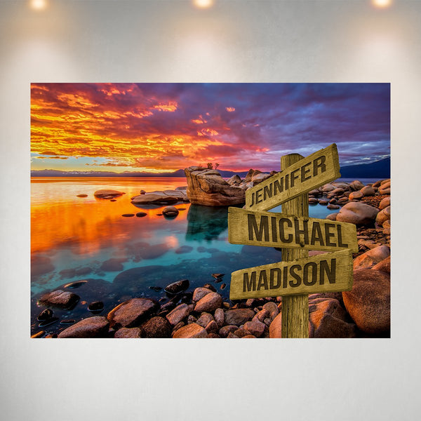 Candy Skies Color Multi-Names Poster