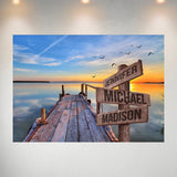 Lake Dock Color 2 Multi-Names Poster