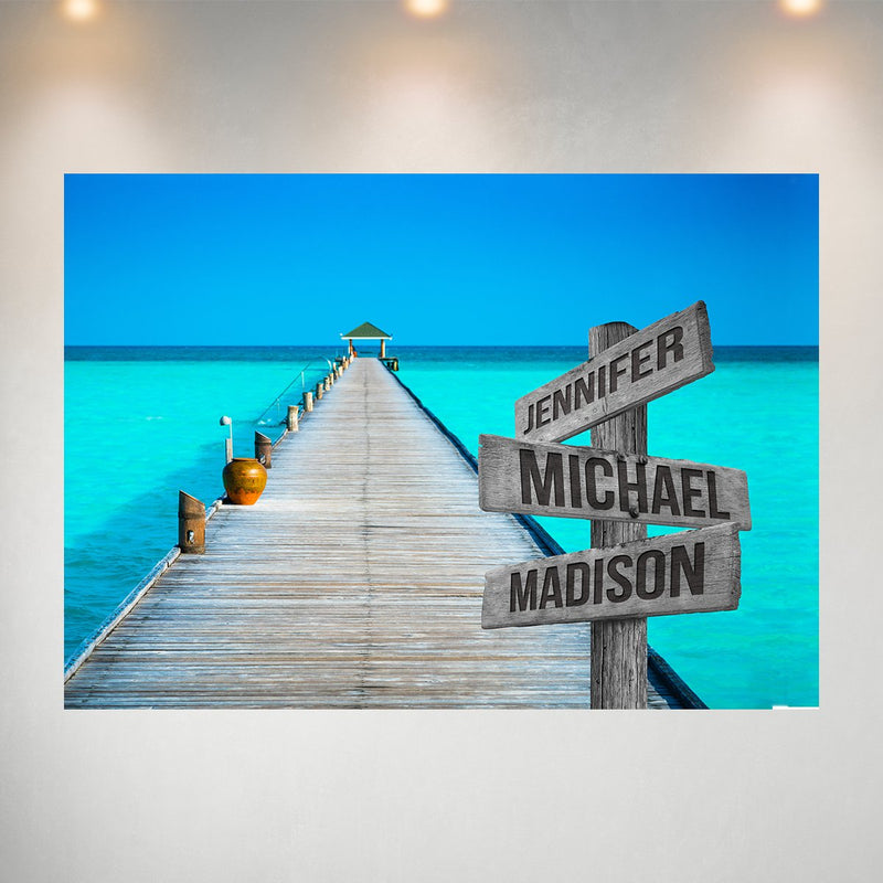 Lake Dock Color 3 Multi-Names Poster