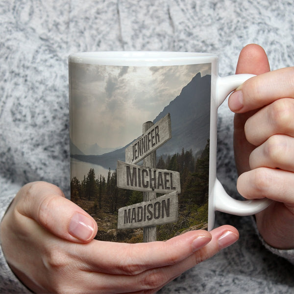 Mountain Range Color Multi-Names Mug