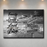 Ocean Sunset with Saying 2 Multi-Names Premium Canvas