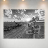 Dirt Road Multi-Names Poster