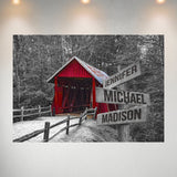 Covered Bridge Multi-Names Poster