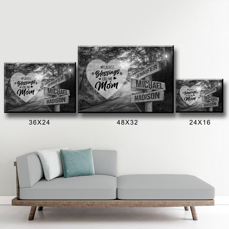 Autumn Road - Call Me Mom Multi-Names Premium Canvas