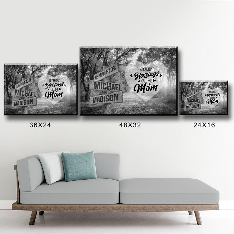 Autumn Road 2 - Call Me Mom Multi-Names Premium Canvas