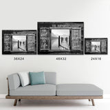 Lake Dock Wood Shutters Premium Canvas Saying 3