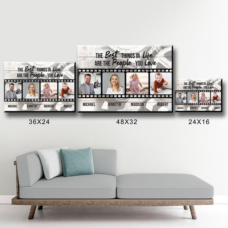 Our Love Story Photos Saying 3 Premium Canvas