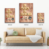 Mom Scrabble Premium Canvas