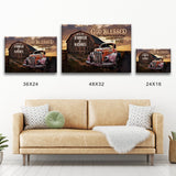 Old Truck Barn Premium Canvas