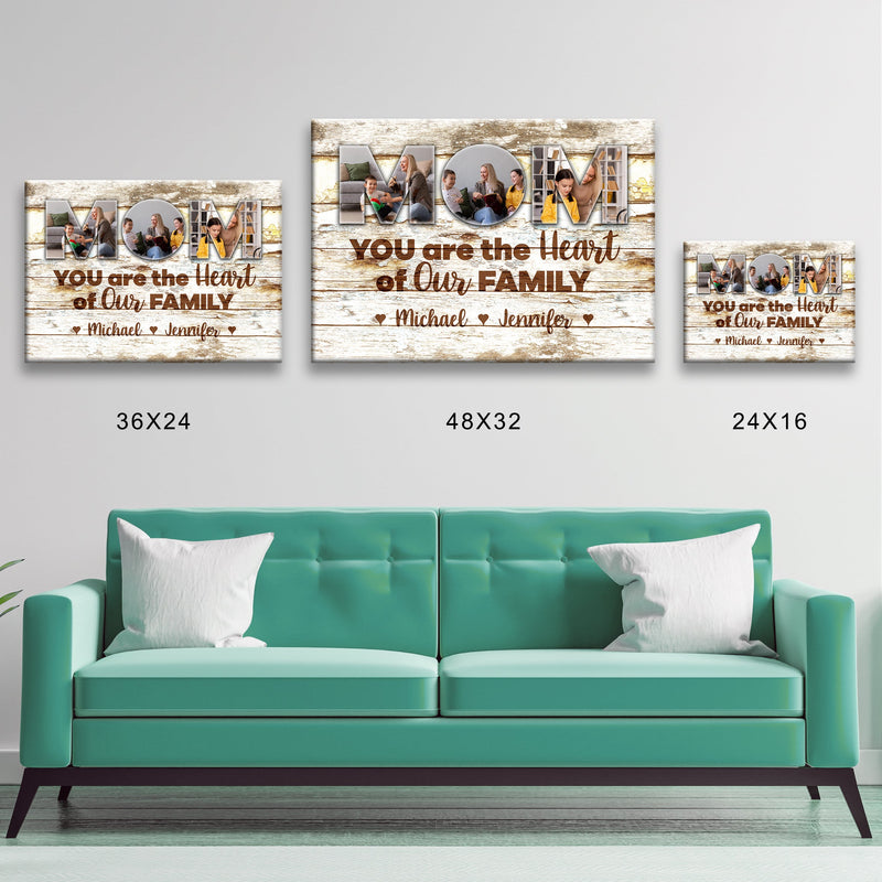 Heart of Our Family Premium Canvas