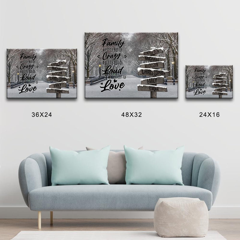 Winter Path Saying 2 Multi-Names Premium Canvas