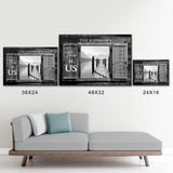 Lake Dock Wood Shutters Multi-Names Premium Canvas