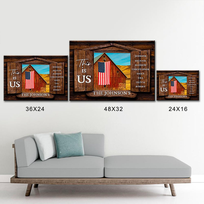 American Barn Color Wood Shutters Multi-Names Premium Canvas