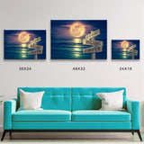 Moon Ocean Names Premium Canvas