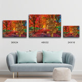 Autumn Red Road Multi-Names Premium Canvas