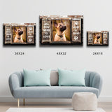 Dog Love Wood Shutters Premium Canvas