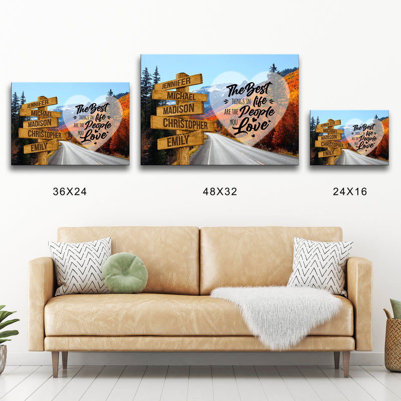 Autumn Mountain Saying 3 Multi-Names Premium Canvas