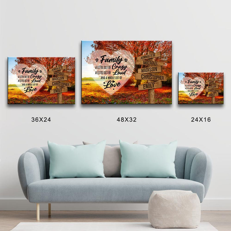 Autumn Big Oak Saying 2 Multi-Names Premium Canvas