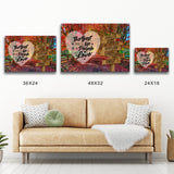 Autumn Red Road Saying 3 Multi-Names Premium Canvas