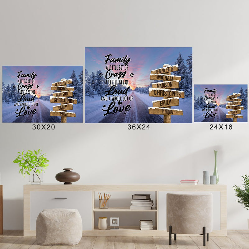 Winter Dawn Road Saying 2 Multi-Names Poster