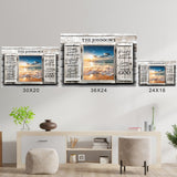 Ocean Sunset Color Wood Shutters Saying 8 Poster