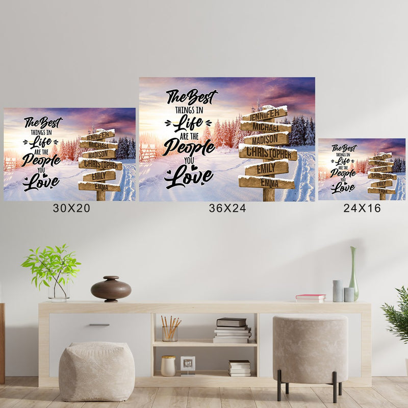 Winter Tree Path Saying 3 Multi-Names Poster